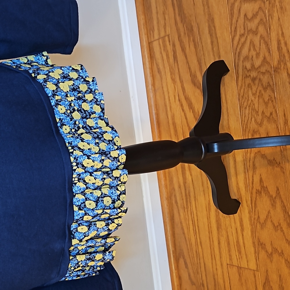 J Crew 3/4 Sleeve Shirt with Floral Trim - Picture 8 of 11